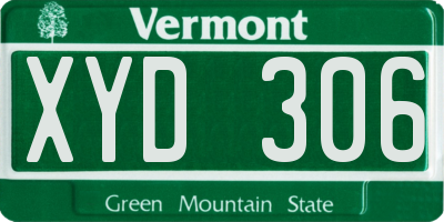 VT license plate XYD306