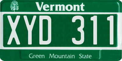 VT license plate XYD311
