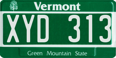 VT license plate XYD313