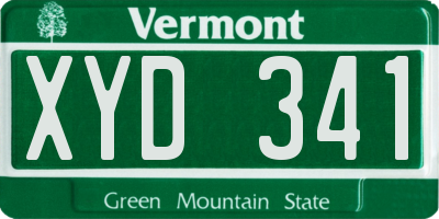 VT license plate XYD341
