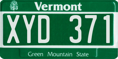 VT license plate XYD371
