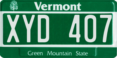 VT license plate XYD407
