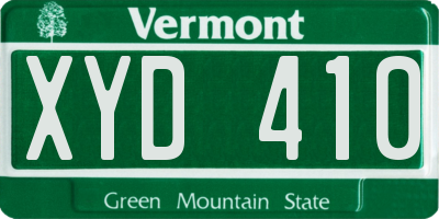 VT license plate XYD410