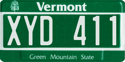 VT license plate XYD411
