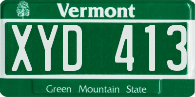 VT license plate XYD413