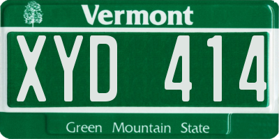 VT license plate XYD414