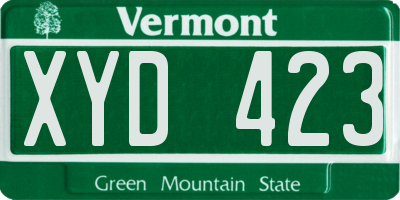 VT license plate XYD423
