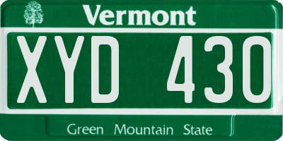 VT license plate XYD430