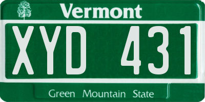 VT license plate XYD431