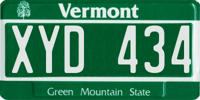 VT license plate XYD434