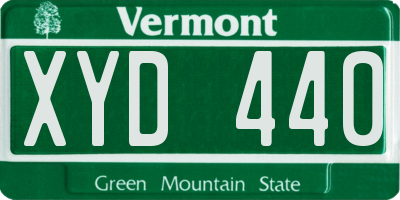 VT license plate XYD440