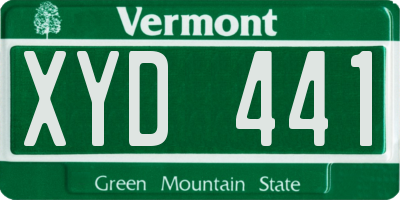VT license plate XYD441
