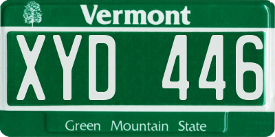 VT license plate XYD446