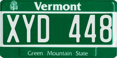 VT license plate XYD448