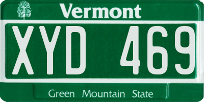 VT license plate XYD469
