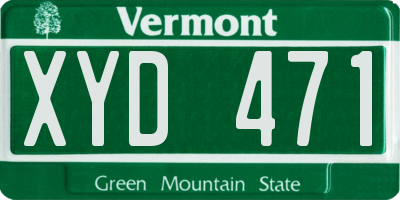 VT license plate XYD471