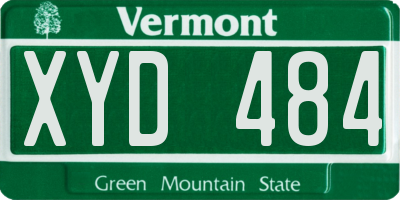 VT license plate XYD484