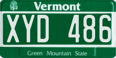 VT license plate XYD486