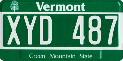 VT license plate XYD487