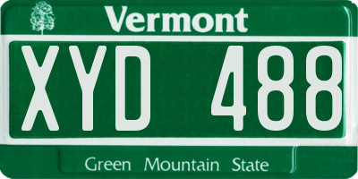 VT license plate XYD488