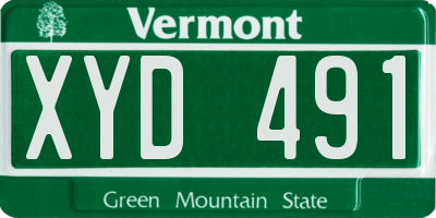 VT license plate XYD491