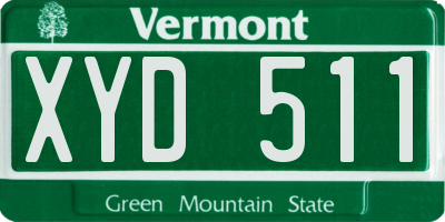VT license plate XYD511