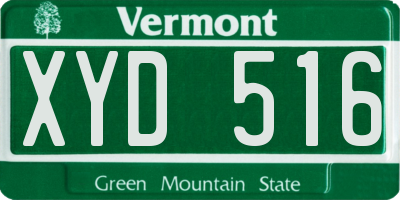 VT license plate XYD516