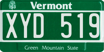 VT license plate XYD519