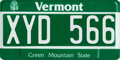 VT license plate XYD566