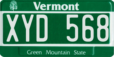VT license plate XYD568