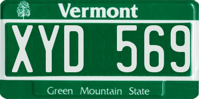 VT license plate XYD569