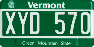 VT license plate XYD570