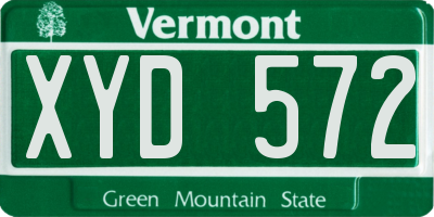 VT license plate XYD572