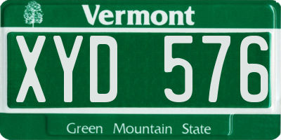 VT license plate XYD576