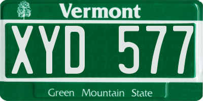 VT license plate XYD577
