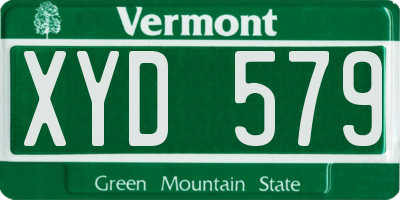 VT license plate XYD579