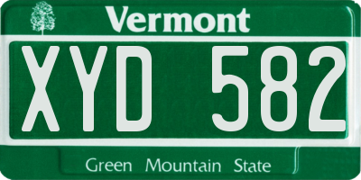 VT license plate XYD582