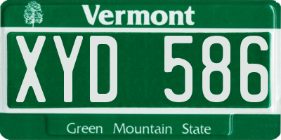 VT license plate XYD586