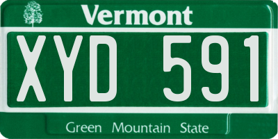 VT license plate XYD591