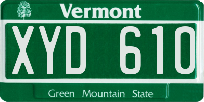 VT license plate XYD610
