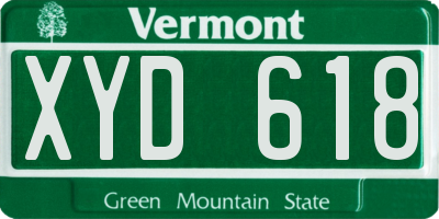 VT license plate XYD618