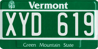 VT license plate XYD619