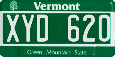 VT license plate XYD620