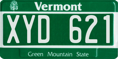 VT license plate XYD621