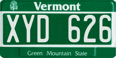 VT license plate XYD626