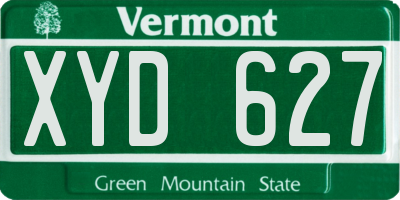 VT license plate XYD627