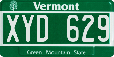 VT license plate XYD629