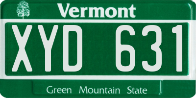 VT license plate XYD631