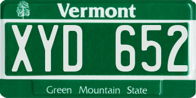 VT license plate XYD652