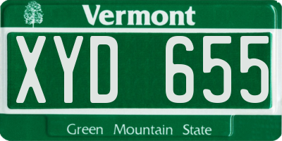 VT license plate XYD655